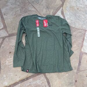 COPY - Milwaukee Long Sleeve Men's Crew Neck Green Hybrid Work Tee Shirt XXL